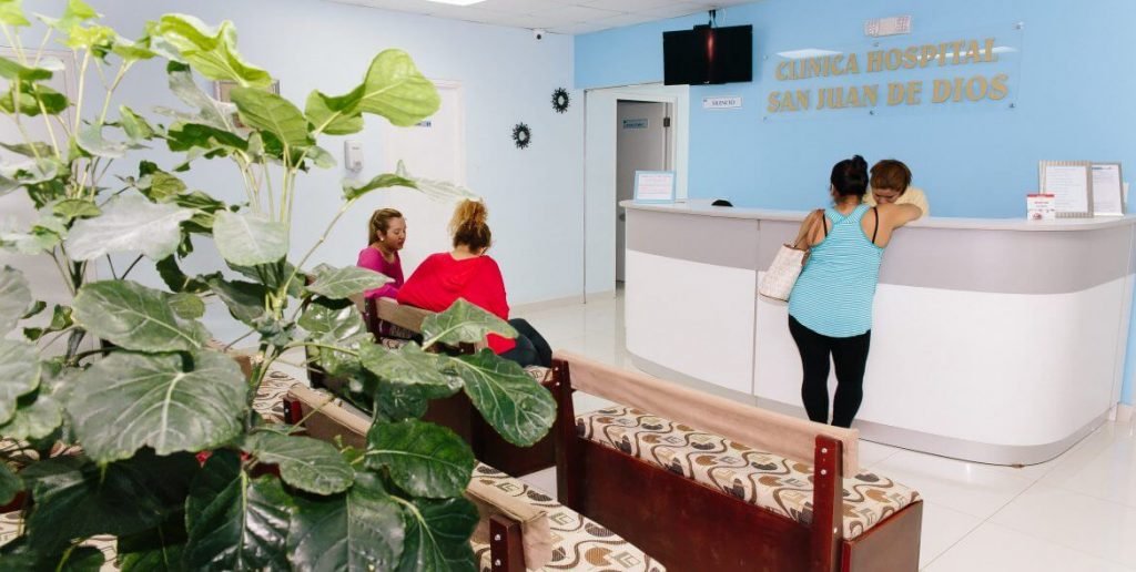 Recepción del Hospital San Juan de Dios